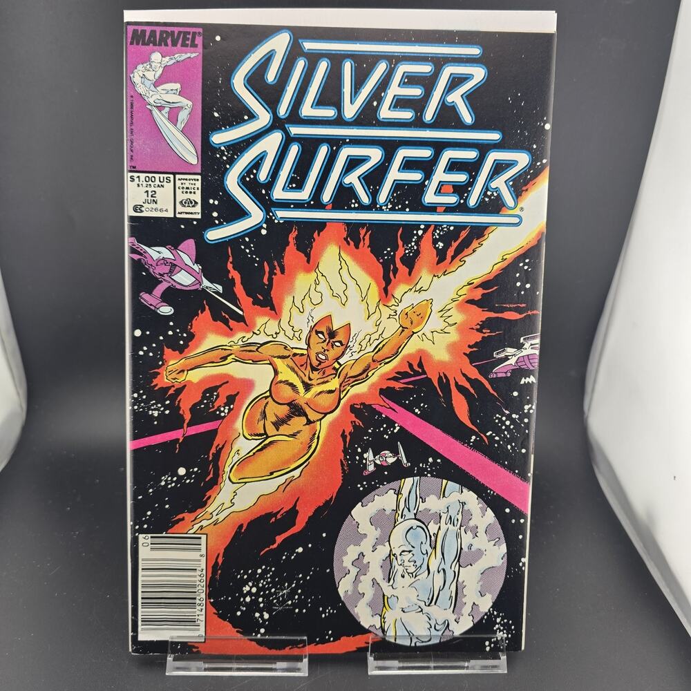 Silver Surfer #12 Vol 3 (1988) Marvel Comics NEWSSTAND Variant FN/VF 7.0